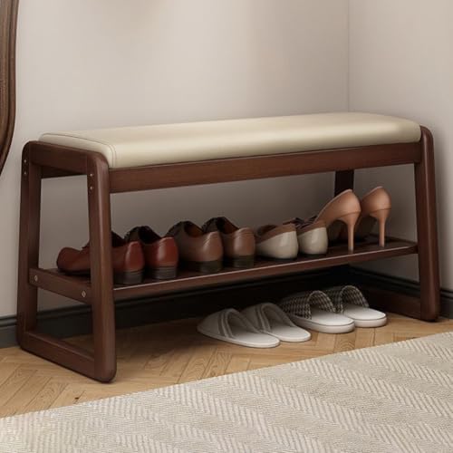 Moderne Schuhbank aus der Mitte des Jahrhunderts mit gepolstertem Sitz und verstecktem Stauraum, Massivholz, Schuhregal für Flur, Wohnzimmer, Schlafzimmer, erhältlich in 55/80/100 cm Moderne Schuhbank aus der Mitte des Jahrhunderts mit gepolstertem Sitz und verstecktem Stauraum, Massivholz, Schuhregal für Flur, Wohnzimmer, Schlafzimmer, erhältlich in 55/80/100 cm von Generisch