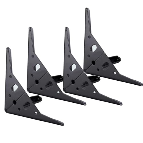 Moderne dreieckige Metall-Tischbeine, langlebig, mattschwarz, 4 Stück (12 cm A), perfekt für Tische, Schreibtische, Stühle, Sofas – stilvolle und stabile Möbelbeschläge von Generisch