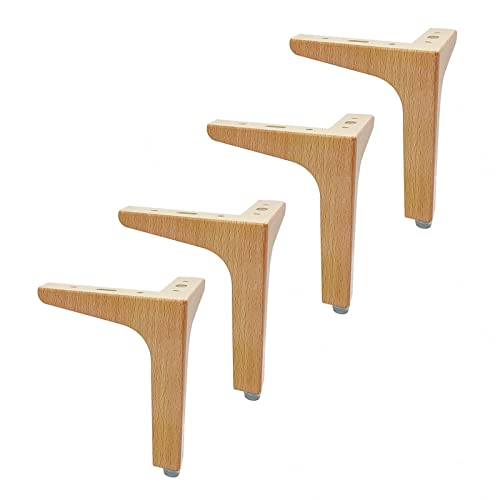 Moderne dreieckige Möbelbeine aus Metall, 15 cm Höhe, ideal für Sofa, Couch, Stuhl, Heimwerker, Schrankfüße, stilvolles Upgrade für Heimdekoration, 4 Stück von Generisch