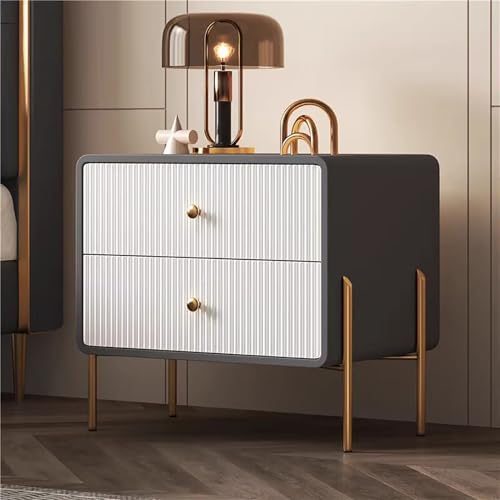 Moderner Nachttisch aus Holz mit 2 Ebenen, stilvolle Kommode für Schlafzimmer und Arbeitszimmer, originelles Design, 40 x 40 x 50 cm, elegante Wohnmöbeldekoration Moderner Nachttisch aus Holz mit 2 Ebenen, stilvolle Kommode für Schlafzimmer und Arbeitszimmer, originelles Design, 40 x 40 x 50 cm, elegante Wohnmöbeldekoration von Generisch