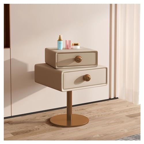 Moderner Nachttisch mit kleinen Schubladen, Kommode für Schlafzimmermöbel, Nachttisch, Holz, Nachttisch, Beistelltische, obere Schicht kann gedreht werden, für Schlafzimmer, Wohnzimmer, Sofa, Büro von Generisch