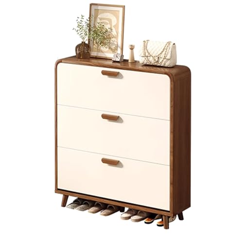 Moderner Schuhschrank aus Holz, schmal, 3/6 Schubladen, Schuhschrank für kleine Räume, Eingangsbereich, Wohnzimmer, Schlafzimmer, 119 x 80 x 17 cm Moderner Schuhschrank aus Holz, schmal, 3/6 Schubladen, Schuhschrank für kleine Räume, Eingangsbereich, Wohnzimmer, Schlafzimmer, 119 x 80 x 17 cm von Generisch