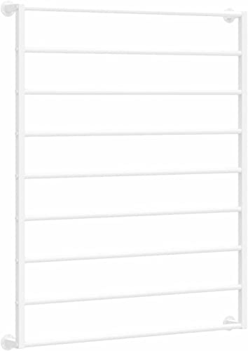 Modernes Metallband-Aufbewahrungsregal – Wandmontiertes Display für Schals, Schals, Gürtel, Handtücher und Geschenkpapier – 5/9-lagige kommerzielle Aufbewahrungslösung für den Einzelhandel von Generisch