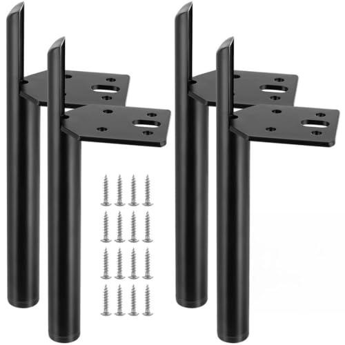 Möbelbeine, mattschwarz, 17,5 cm, für Schränke, Kommoden, Betten, Tische, rutschfeste Ersatzbeine für schwere Lasten, 4 Stück Möbelbeine, mattschwarz, 17,5 cm, für Schränke, Kommoden, Betten, Tische, rutschfeste Ersatzbeine für schwere Lasten, 4 Stück von Generisch