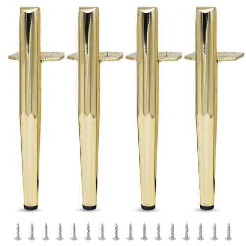 Möbelbeine – Metall-Sofa-Stützfüße, Ersatzbeine für TV-Schrank und Couchtisch mit Schrauben, 13 cm Höhe, 4 Stück von Generisch