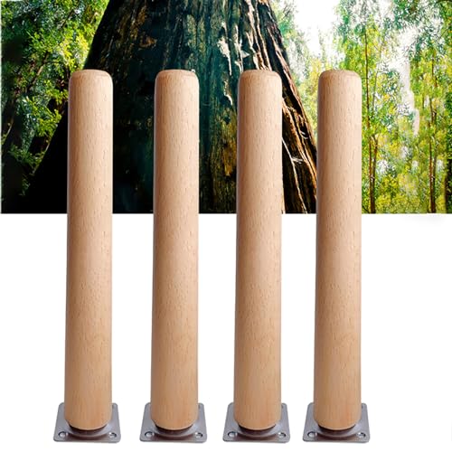Möbelbeine aus Eichenholz, konisch, Ersatzbeine für Sofa, Bett, Tisch, Regal, TV-Ständer, Stuhl, Sessel, 35 cm, langlebig und stilvoll, 4 Stück Möbelbeine aus Eichenholz, konisch, Ersatzbeine für Sofa, Bett, Tisch, Regal, TV-Ständer, Stuhl, Sessel, 35 cm, langlebig und stilvoll, 4 Stück von Generisch
