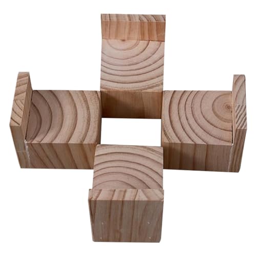 Möbelbeine aus Holz, Massivholz, Sofafüße, höhenverstellbar 3–20 cm, Bett, Couch und Nachttisch, Erhöhung (6 cm Erhöhung, 5 cm Hub), 4 Stück von Generisch