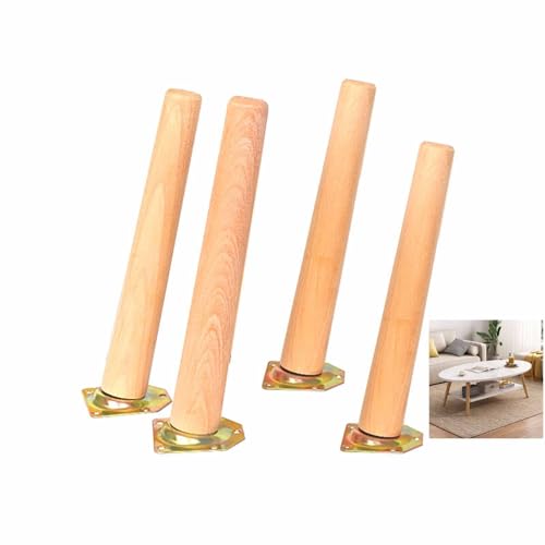 Möbelbeine aus Holz, Naturholz, Tischbeine für Schrank, Stuhl, Kommode, Tisch, TV-Ständer, schräges Design, 10 cm, 4 Stück Möbelbeine aus Holz, Naturholz, Tischbeine für Schrank, Stuhl, Kommode, Tisch, TV-Ständer, schräges Design, 10 cm, 4 Stück von Generisch