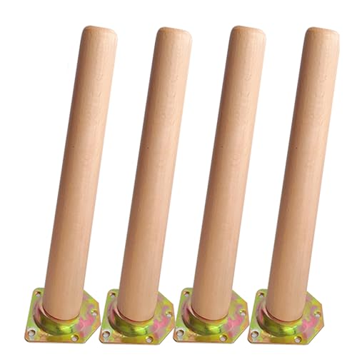 Möbelbeine aus Holz, Sofabeine, Tischbeine, 70 cm, geneigte Holzbeine für Sofas, Esstische und TV-Schränke, langlebig, stilvoll, einfach zu installieren von Generisch
