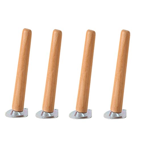 Möbelbeine aus Massivholz, konisch, 4 Stück, Ersatzfüße für Sofa, Couch, Tisch, Schreibtisch, Ottomane, 69,8 cm, mit Montageplatte, Holz-Finish, langlebig und stilvoll von Generisch