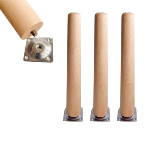 Möbelbeine aus Massivholz, konisch, 70 cm, schräge Ersatzfüße für Nachttische, Sessel, Schränke, Ottomane, verschönern Ihre Wohnkultur, 4 Stück von Generisch