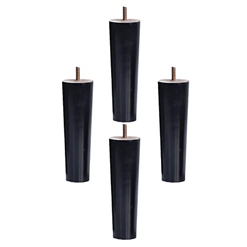 Möbelbeine aus Massivholz, konisch, M6-Gewinde, Ersatzfüße für Sofas und Betten, schwarz, 20 cm hoch, 4 Stück, perfekt für Heimdekor-Upgrades und moderne Möbelumgestaltungen Möbelbeine aus Massivholz, konisch, M6-Gewinde, Ersatzfüße für Sofas und Betten, schwarz, 20 cm hoch, 4 Stück, perfekt für Heimdekor-Upgrades und moderne Möbelumgestaltungen von Generisch