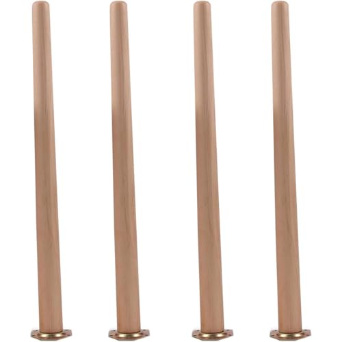 Möbelbeine aus Massivholz mit Gummischutzen, konisches Design für Stabilität, perfekt für Tische, Couch, Schrank, 4 Stück Möbelbeine aus Massivholz mit Gummischutzen, konisches Design für Stabilität, perfekt für Tische, Couch, Schrank, 4 Stück von Generisch