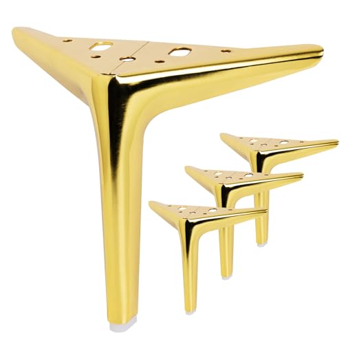 Möbelbeine aus Metall, 17,8 cm, glänzendes Silber, 4 Stück, DIY-Ersatz für Sofa, Schrank, Ottomane, Tisch, Nachttisch und Kommodenbeine Möbelbeine aus Metall, 17,8 cm, glänzendes Silber, 4 Stück, DIY-Ersatz für Sofa, Schrank, Ottomane, Tisch, Nachttisch und Kommodenbeine von Generisch