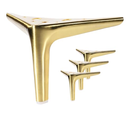 Möbelbeine aus Metall, 17,8 cm, glänzendes Silber, 4 Stück, DIY-Ersatz für Sofa, Schrank, Ottomane, Tisch, Nachttisch und Kommodenbeine Möbelbeine aus Metall, 17,8 cm, glänzendes Silber, 4 Stück, DIY-Ersatz für Sofa, Schrank, Ottomane, Tisch, Nachttisch und Kommodenbeine von Generisch