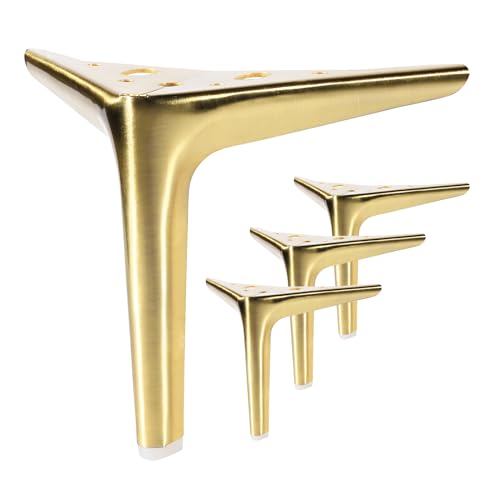 Möbelbeine aus Metall, 17,8 cm, glänzendes Silber, 4 Stück, DIY-Ersatz für Sofa, Schrank, Ottomane, Tisch, Nachttisch und Kommodenbeine Möbelbeine aus Metall, 17,8 cm, glänzendes Silber, 4 Stück, DIY-Ersatz für Sofa, Schrank, Ottomane, Tisch, Nachttisch und Kommodenbeine von Generisch