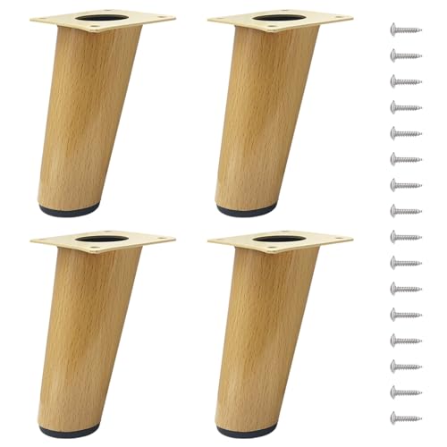 Möbelbeine aus Metall, 4 Stück, Stützfüße für Couch, Bank, Couchtisch, Sofa, Schrank, Nachttisch, 12 cm Höhe von Generisch