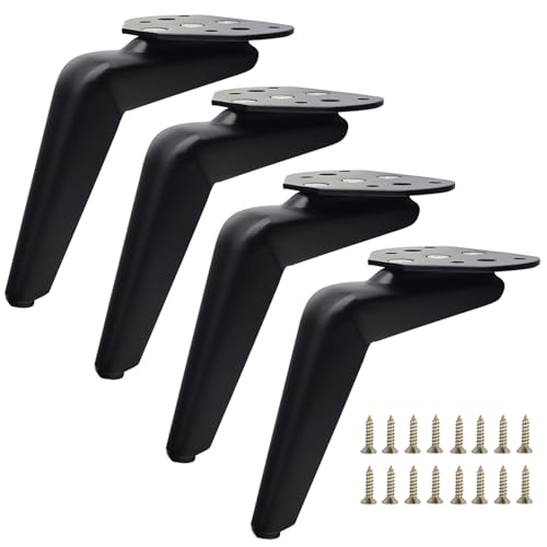 Möbelbeine aus Metall, 4 Stück, moderne Schrank-Ersatzfüße für Sofa, Tisch, Stuhl, Kommode, 18 cm Höhe von Generisch