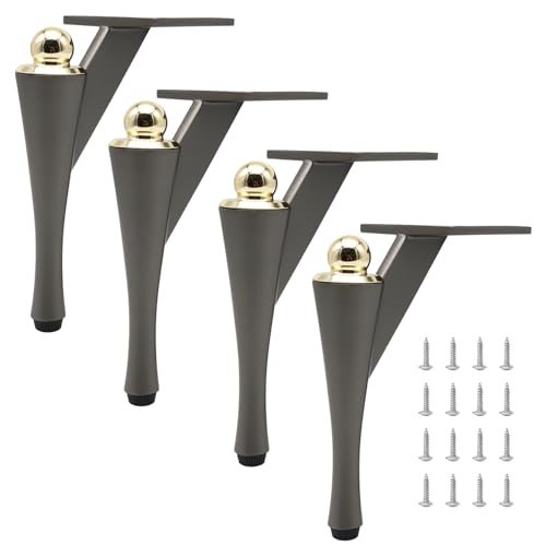 Möbelbeine aus Metall, moderne Aluminium-Legierung, Ersatzfüße für Sofa, Tisch, Schrank, Nachttisch, 17 cm Höhe, 4 Stück Möbelbeine aus Metall, moderne Aluminium-Legierung, Ersatzfüße für Sofa, Tisch, Schrank, Nachttisch, 17 cm Höhe, 4 Stück von Generisch