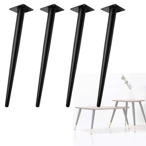 Möbelbeine aus Metall, robust, höhenverstellbar, 72 cm, Schwarz, Stahl-Schrank-/Tischfüße, 650 kg Tragkraft, Zylinderform, 20 cm, 4 Stück Möbelbeine aus Metall, robust, höhenverstellbar, 72 cm, Schwarz, Stahl-Schrank-/Tischfüße, 650 kg Tragkraft, Zylinderform, 20 cm, 4 Stück von Generisch