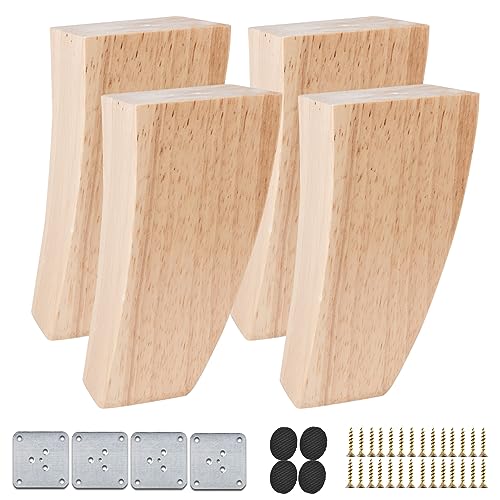 Möbelbeine aus der Mitte des Jahrhunderts, modern, 15,2 cm, Massivholzlack, gebogene Pyramidenfüße für Sofa, Couch, Sessel, Bett, Liege, DIY, Ersatzerhöhung, 4 Stück Möbelbeine aus der Mitte des Jahrhunderts, modern, 15,2 cm, Massivholzlack, gebogene Pyramidenfüße für Sofa, Couch, Sessel, Bett, Liege, DIY, Ersatzerhöhung, 4 Stück von Generisch