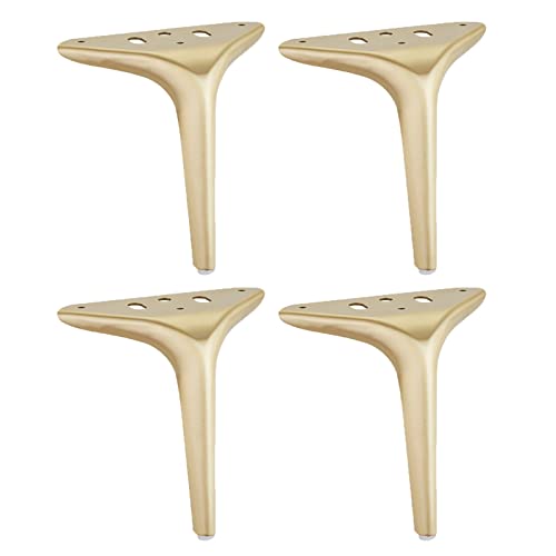 Möbelbeine aus gebürstetem Gold, 4 Stück, 12 cm, Ersatzfüße für Sofas, Betttisch, Unterstützung für Schränke und Nachttische, stilvolles und langlebiges Design von Generisch