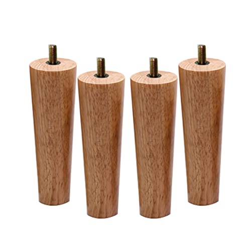 Möbelbeine aus natürlicher Eiche, 4 Stück, konische Massivholz-Sofa-Beine, hohe Härte für Couchtisch und TV-Schrank, optionale Höhe Möbelbeine aus natürlicher Eiche, 4 Stück, konische Massivholz-Sofa-Beine, hohe Härte für Couchtisch und TV-Schrank, optionale Höhe von Generisch