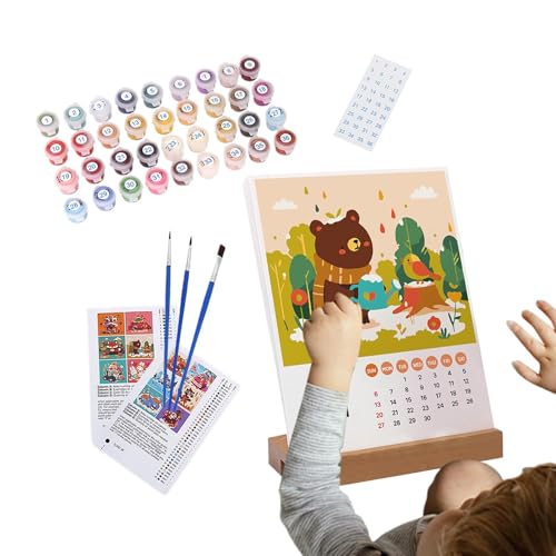 Monatskalender 2025 | Monatskalender mit Pinsel & Acrylfarbe | Malen nach Zahlen Kalender | Digitales Ölgemälde Schreibtischkalender Kit | Acrylfarbe und Holzsockel | Kalender Schreibtischdekorationen Monatskalender 2025 | Monatskalender mit Pinsel & Acrylfarbe | Malen nach Zahlen Kalender | Digitales Ölgemälde Schreibtischkalender Kit | Acrylfarbe und Holzsockel | Kalender Schreibtischdekorationen von Generisch