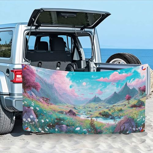 Mond Strandtuch - 180 x 100 cm, Magisches Grasland Bergsee Magnetisches Badetuch für Strand Außenbereich, Schwimmen, Sandfrei & Schnelltrocknend Strandhandtuch Handtuch mit Magnetverschluss Mond Strandtuch - 180 x 100 cm, Magisches Grasland Bergsee Magnetisches Badetuch für Strand Außenbereich, Schwimmen, Sandfrei & Schnelltrocknend Strandhandtuch Handtuch mit Magnetverschluss von Generisch