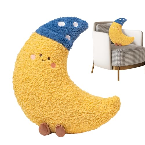 Mondkissen - Mond Plüsch | Weiches Ergonomisches Kissen Aus Plüschstoff Für Nackenentlastung Lendenstütze Schlaf Bett Baby Frauen Mondkissen - Mond Plüsch | Weiches Ergonomisches Kissen Aus Plüschstoff Für Nackenentlastung Lendenstütze Schlaf Bett Baby Frauen von Generisch
