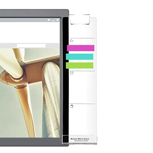 Monitor-Memoboard – transparentes Schreibtischzubehör | transparenter Computer-Haftnotiz-Halter für Büroaufgaben, Telefonnotizen | mit Klebehalterung von Generisch