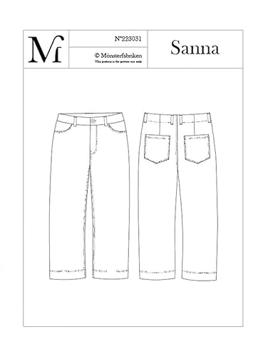 Monsterfabriken Papier-Schnittmuster Sanna Pant 90 bis 106 Monsterfabriken Papier-Schnittmuster Sanna Pant 90 bis 106 von Generisch