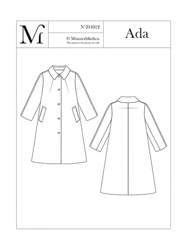 Monsterfabriken Schnittmuster Ada Coat 96 bis 116 Monsterfabriken Schnittmuster Ada Coat 96 bis 116 von Generisch