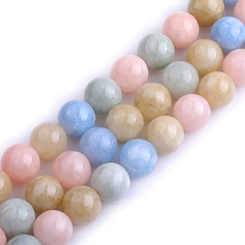 Morganit Morganit Morganit Jade runde Natursteinperlen für Schmuckherstellung, Strang, 38,1 cm, Halbedelstein, DIY, Handarbeitsbedarf, 14 mm Morganit Morganit Morganit Jade runde Natursteinperlen für Schmuckherstellung, Strang, 38,1 cm, Halbedelstein, DIY, Handarbeitsbedarf, 14 mm von Generisch
