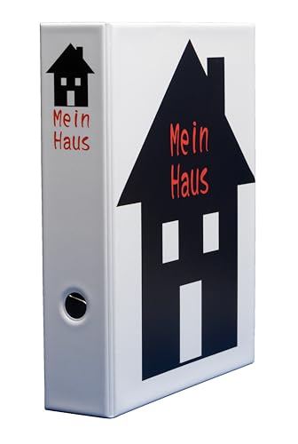 Motiv Ordner Mein Haus A4 – Stabiler PVC-Ordner mit 2-Ring-Mechanik, Made in Germany, Sammelordner für Dokumente und Unterlagen, kein Import von Generisch