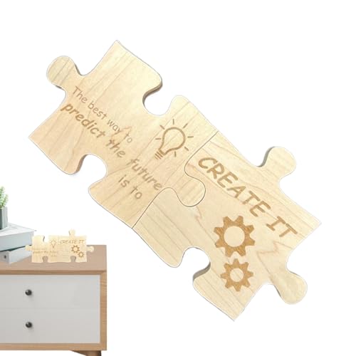 Motivationstisch Mittelstücke - 9.45x4,72 Zoll Puzzle Inspirierende Zitate für positive Energie, Display mit Desktop -Stil, Tische Dekoration für Schlafzimmerstudien Wohnzimmer, Finish, Geschenkgebrau von Generisch
