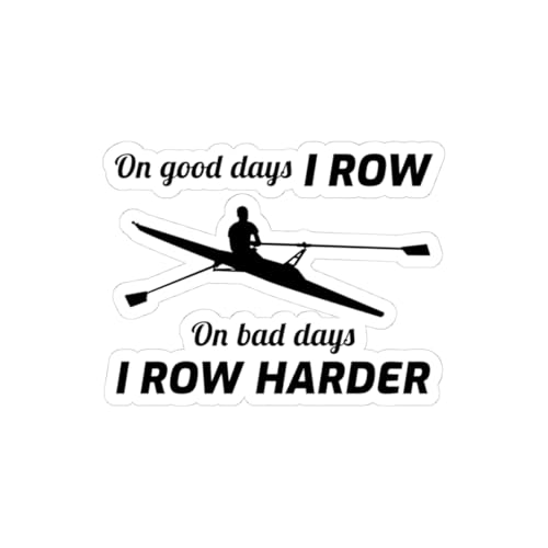 Motivierender Ruderaufkleber – "Row Harder" Vinyl-Aufkleber für Athleten und Crew-Teams (7,6 x 7,6 cm) von Generisch