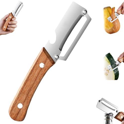 Multi Functional Vegetable Peeler for Kitchen, Ultra Sharp Stainless Steel Blades with Non-Slip Ergonomic Handles with Bottle Opener, Julienne Peeler, Easy Fruit and Veggie Peeling (1Pc) von Generisch