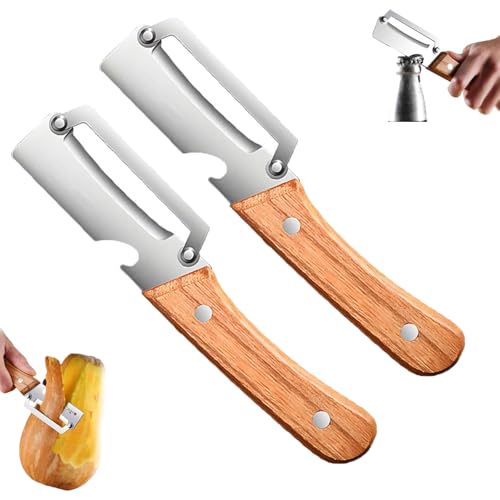Multi Functional Vegetable Peeler for Kitchen, Ultra Sharp Stainless Steel Blades with Non-Slip Ergonomic Handles with Bottle Opener, for Fruit, Carrot & Potato (2pcs) von Generisch
