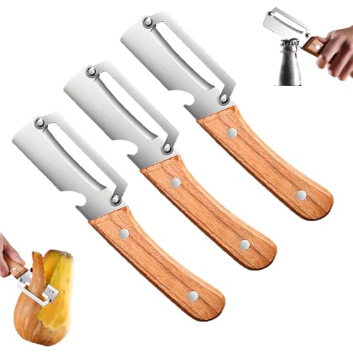 Multi Functional Vegetable Peeler for Kitchen, Ultra Sharp Stainless Steel Blades with Non-Slip Ergonomic Handles with Bottle Opener, for Fruit, Carrot & Potato (3pcs) von Generisch