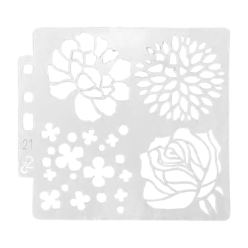 Multifunktionale Stanzform mit durchbrochenem Spitzenmuster für Malen von Rahmen, Malerei Vorlage Schablone Scrapbooking Album Kuchen Kaffee DIY Art Decor (T, A) von Generisch