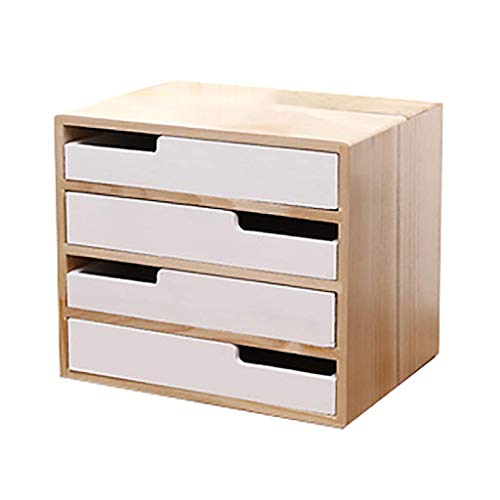 Multifunktionaler Büro-Aktenschrank aus Holz, Schreibtischregal, 2/3/4-stöckig, A4-Papierhalter, kleine Kommode für Dokumente, 35 x 26 x 30 cm Multifunktionaler Büro-Aktenschrank aus Holz, Schreibtischregal, 2/3/4-stöckig, A4-Papierhalter, kleine Kommode für Dokumente, 35 x 26 x 30 cm von Generisch