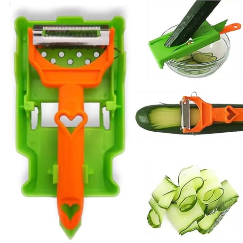 Multifunktionaler Einzelklingenschäler Zitronenpresse Spiralkartoffelschäler, 5.1 cm-1 Schäler, Multischäler Einzelklinge für Küche, Multifunktionales Küchengeschirr-Set Multifunktionaler Einzelklingenschäler Zitronenpresse Spiralkartoffelschäler, 5.1 cm-1 Schäler, Multischäler Einzelklinge für Küche, Multifunktionales Küchengeschirr-Set von Generisch