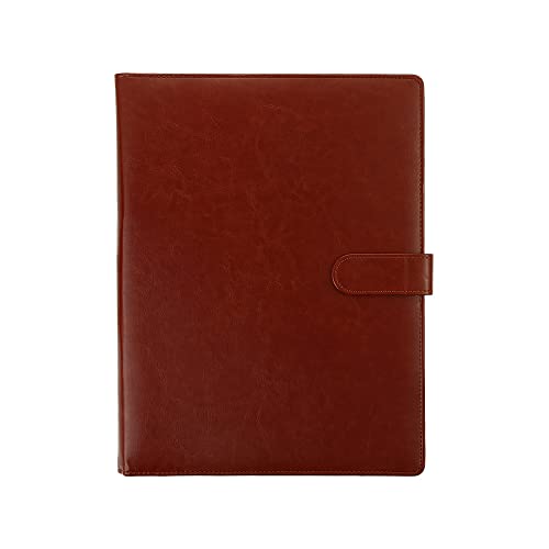 Multifunktionales Klemmbrett aus PU-Leder, A4, Business-Ordner, Klemmhalter, Organizer, Büroordner, Schreibtafel (braun) von Generisch