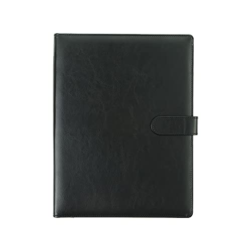 Multifunktionales Klemmbrett aus PU-Leder, A4, Business-Ordner, Klemmhalter, Organizer, Büroordner, Schreibtafel (schwarz) von Generisch