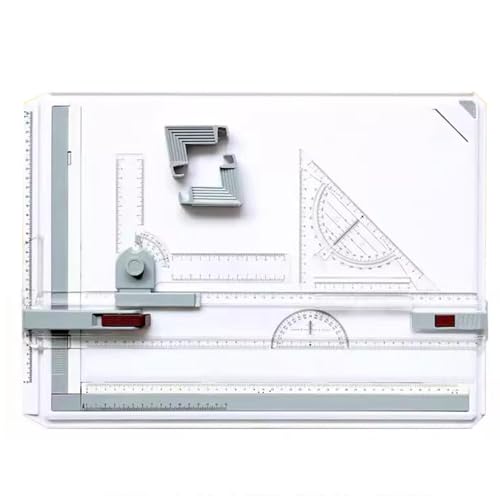 Multifunktionales technisches Zeichenbrett mit Parallelbewegung und Geodreieck, rutschfeste Stützbeine für Architekten, Ingenieure, Künstler, Studenten von Generisch