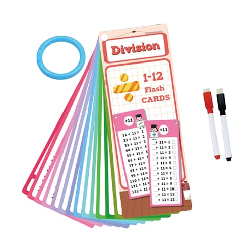 Multiplikations-Karteikarten – Karteikarten für Kinder | Doppelseitiges interaktives Lernspiel mit 2 trocken abwischbaren Stiften für den Unterricht, Heimunterricht Multiplikations-Karteikarten – Karteikarten für Kinder | Doppelseitiges interaktives Lernspiel mit 2 trocken abwischbaren Stiften für den Unterricht, Heimunterricht von Generisch