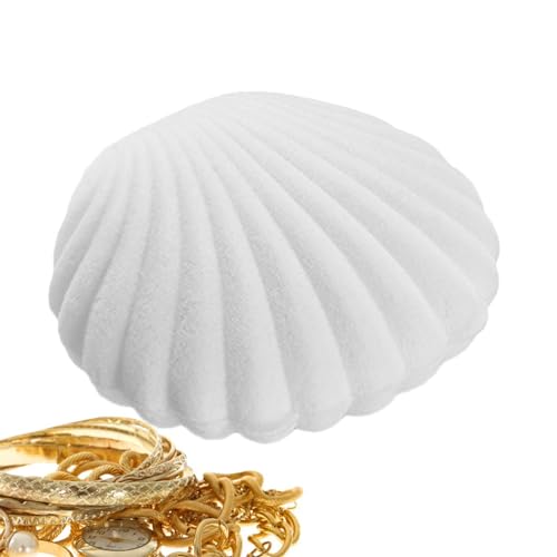 Muschel-Schmuckschatulle – exquisiter tragbarer Schmuckhalter, Küstenschmuckkästchen, kleine Verlobungsring-Box, Samt-Schale, Schmuckkästchen, handgefertigter Schmuck-Organizer für Halsketten, Muschel-Schmuckschatulle – exquisiter tragbarer Schmuckhalter, Küstenschmuckkästchen, kleine Verlobungsring-Box, Samt-Schale, Schmuckkästchen, handgefertigter Schmuck-Organizer für Halsketten, von Generisch
