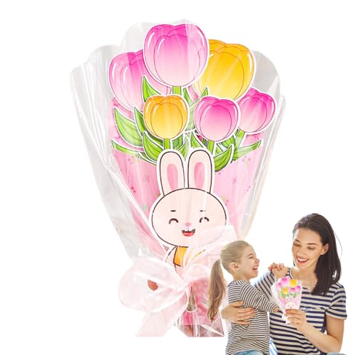 Muttertags-Blumenkarten-Bastelset, handgefertigte Grußkarten zum Muttertag, Eltern-Kind-Bonding-Kunstbedarf für Oma, Großmutter, Ehefrau, Tante, Frauen, Großmutter von Generisch