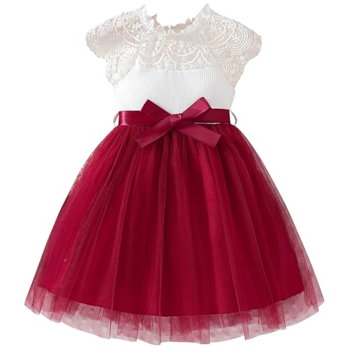 My Orders Placed Sommerkleid mit Flügelärmeln und Fliege, Netzstoff, Spitze, ausgeschnittenes Freizeitkleid, Midi-Strandkleid, Sommerkleider für Mädchen, kurzärmelig, niedlich von Generisch